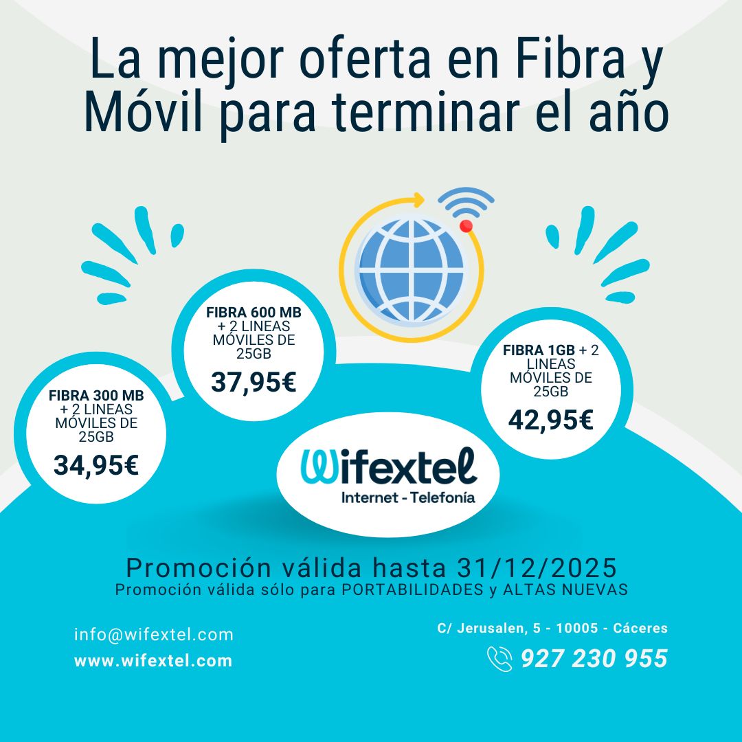 La mejor oferta en Fibra y Móvil para terminar el año